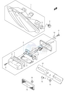 SV1000 (E2) drawing TAIL LAMP (SV1000SK3 SK4 S1K3 S1K4 S2K3 S2K4)