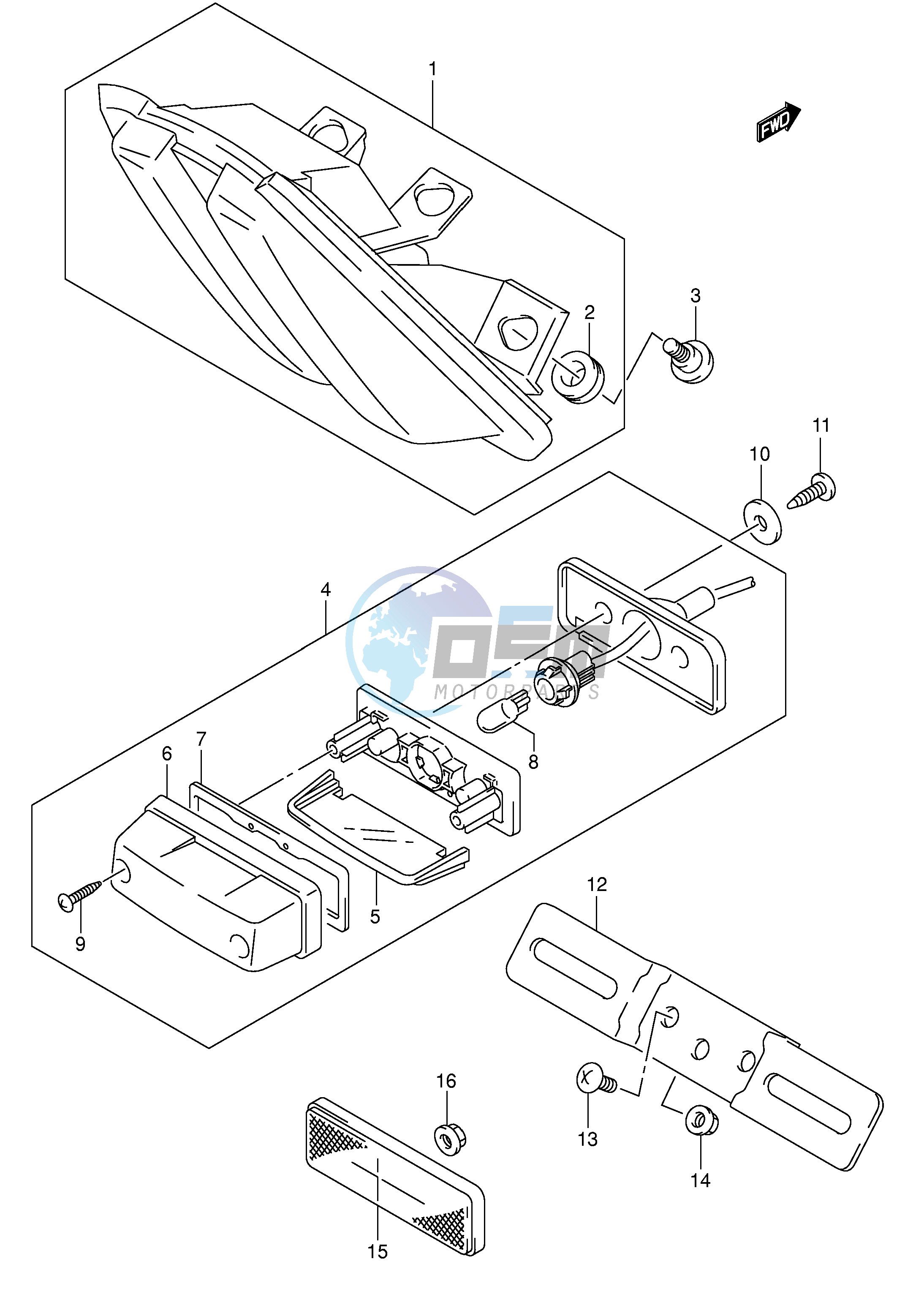 TAIL LAMP (SV1000SK3 SK4 S1K3 S1K4 S2K3 S2K4)