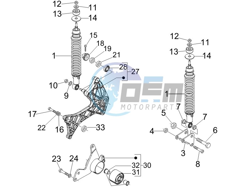 Rear suspension - Shock absorber - s