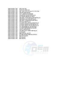 GSX-R1000 (E21) drawing * COLOR CHART *