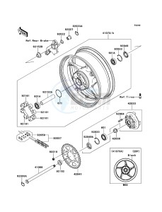 Z1000 ABS ZR1000EDF FR XX (EU ME A(FRICA) drawing Rear Hub