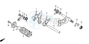 NX250 drawing GEARSHIFT DRUM