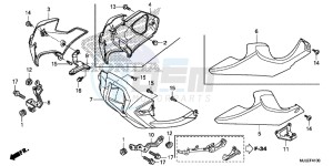 NC750SDE NC750SD Europe Direct - (ED) drawing UNDER COWL