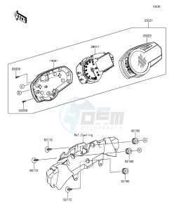 NINJA ZX-6R ABS ZX636FGFA GB XX (EU ME A(FRICA) drawing Meter(s)