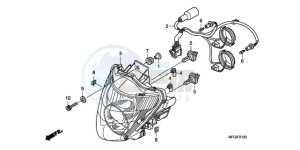 CB600FA3A Australia - (U / ABS ST) drawing HEADLIGHT