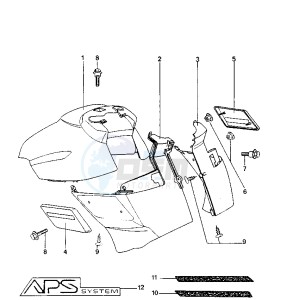 SV GEO - 125 cc drawing FRONT FENDER