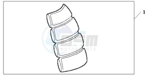 CB600F39 F / CMF ST drawing TANK PAD 2