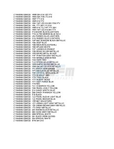 LT-R450 (E28-E33) drawing * COLOR CHART *