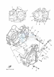 YFM700FWBD KODIAK 700 EPS (B5KN) drawing CRANKCASE