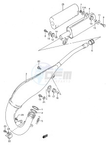 RM125 (E28) drawing MUFFLER