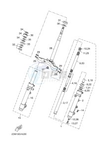 YPR125R XMAX 125 EVOLIS 125 (2DM3 2DM3) drawing STEERING