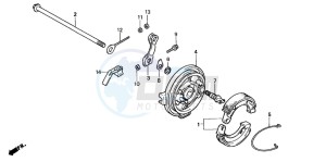 XR50R drawing REAR BRAKE PANEL