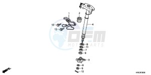 TRX500FED TRX500FE Europe Direct - (ED) drawing STEERING SHAFT