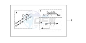 CBF1000S9 France - (F / ABS CMF) drawing HEATED GRIP ATT.