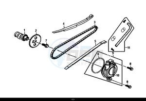 FIDDLE III 50 (XA05W5-EU) (L8-M0) drawing CAM SHAFT-CYL. HEAD L. SIDE COVER