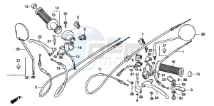 PK50M drawing HANDLE LEVER/SWITCH/CABLE