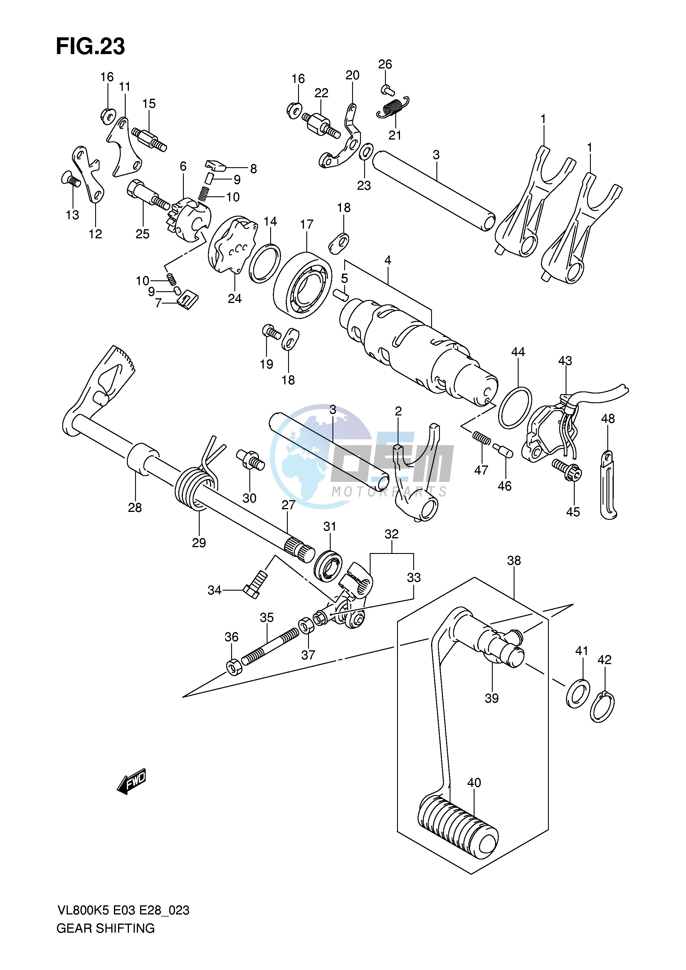 GEAR SHIFTING (MODEL K5 K6 K7 K8)