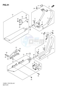 VL800 (E3-E28) VOLUSIA drawing MUFFLER (VL800CL1 E28)