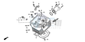 TRX200D FOURTRAX drawing CYLINDER HEAD