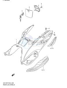 UC125 (E2) drawing REAR LEG SHIELD