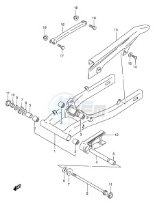 GS500 (E2) drawing REAR SWINGING ARM