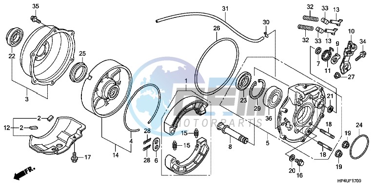 REAR BRAKE PANEL