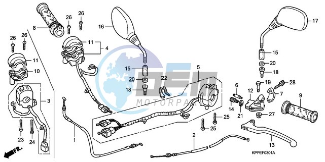 HANDLE LEVER/SWITCH/CABLE (CBR125RW7/RW9/RWA)