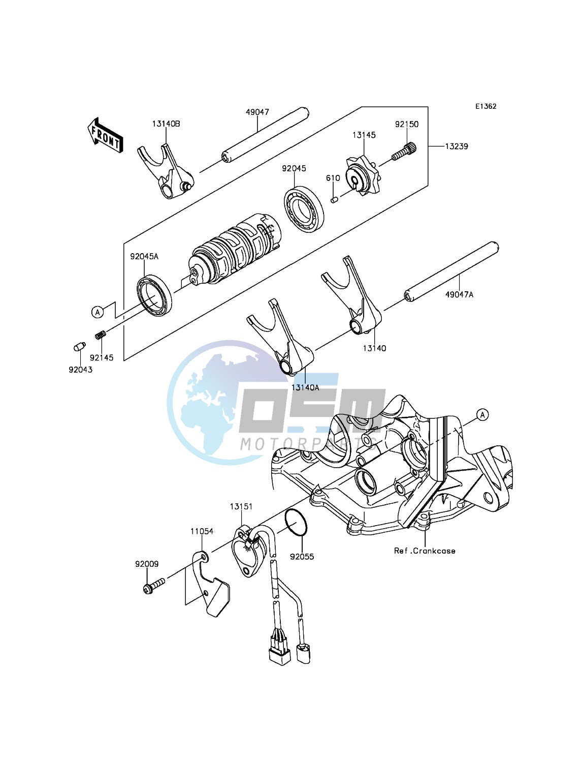 Gear Change Drum/Shift Fork(s)