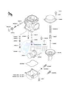 ZG 1000 A [CONCOURS] (A15-A19) [CONCOURS] drawing CARBURETOR PARTS