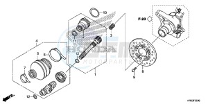 TRX500FA5G TRX500FA Europe Direct - (ED) drawing PROPELLER SHAFT