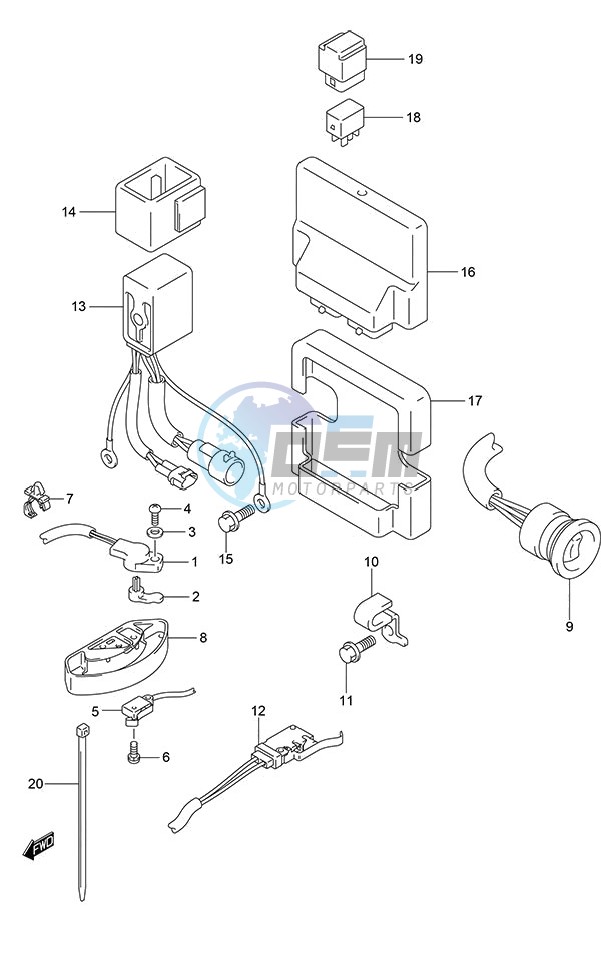 PTT Switch/Engine Control Unit (DF 250S)