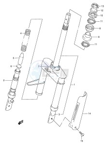 AE50 (E71) drawing FRONT FORK