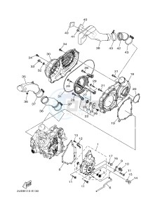 YFM700FWAD GRIZZLY 700 (B1AT) drawing CRANKCASE COVER 1