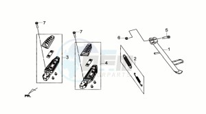 GTS 300i ABS drawing CENTRAL STAND / SIDE STAND