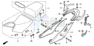 CBF1000 drawing SEAT/SEAT COWL