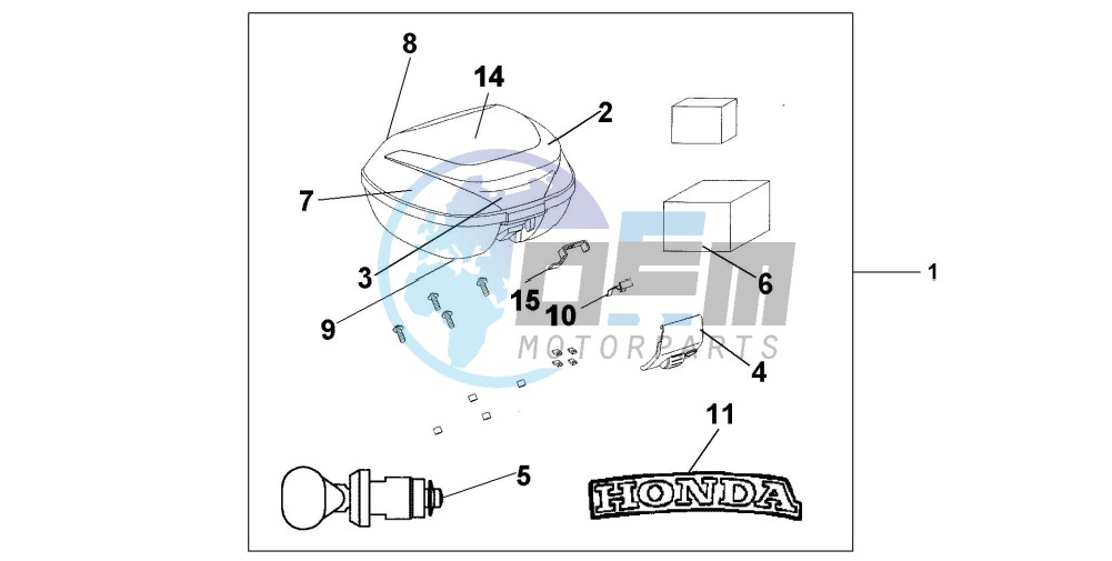 35 L TOP BOX DIGITAL SILVER METALLIC