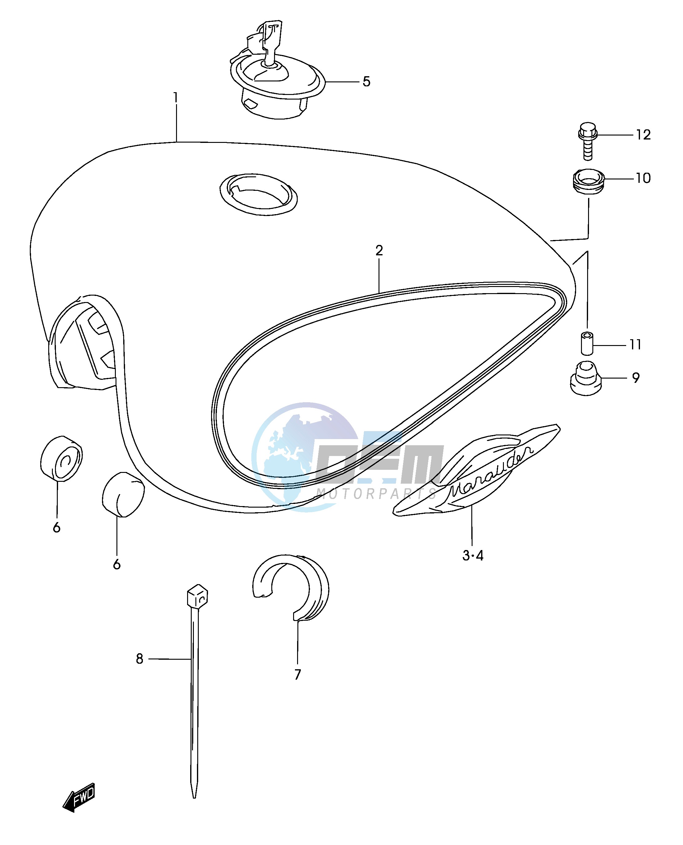 FUEL TANK (MODEL K3)