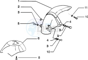 Zip 50 catalyzed drawing Front and rear mudguard