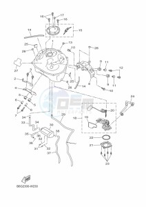 MT-125 MTN125-A (B6G2) drawing FUEL TANK