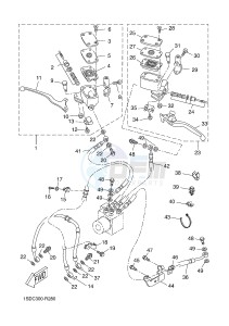 YP400RA X-MAX 400 ABS X-MAX (1SDA 1SDA 1SDA 1SDA) drawing FRONT MASTER CYLINDER