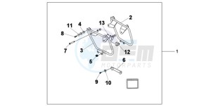 VT750CA9 Europe Direct - (ED / MK) drawing SADDLEBAG MOUNT B