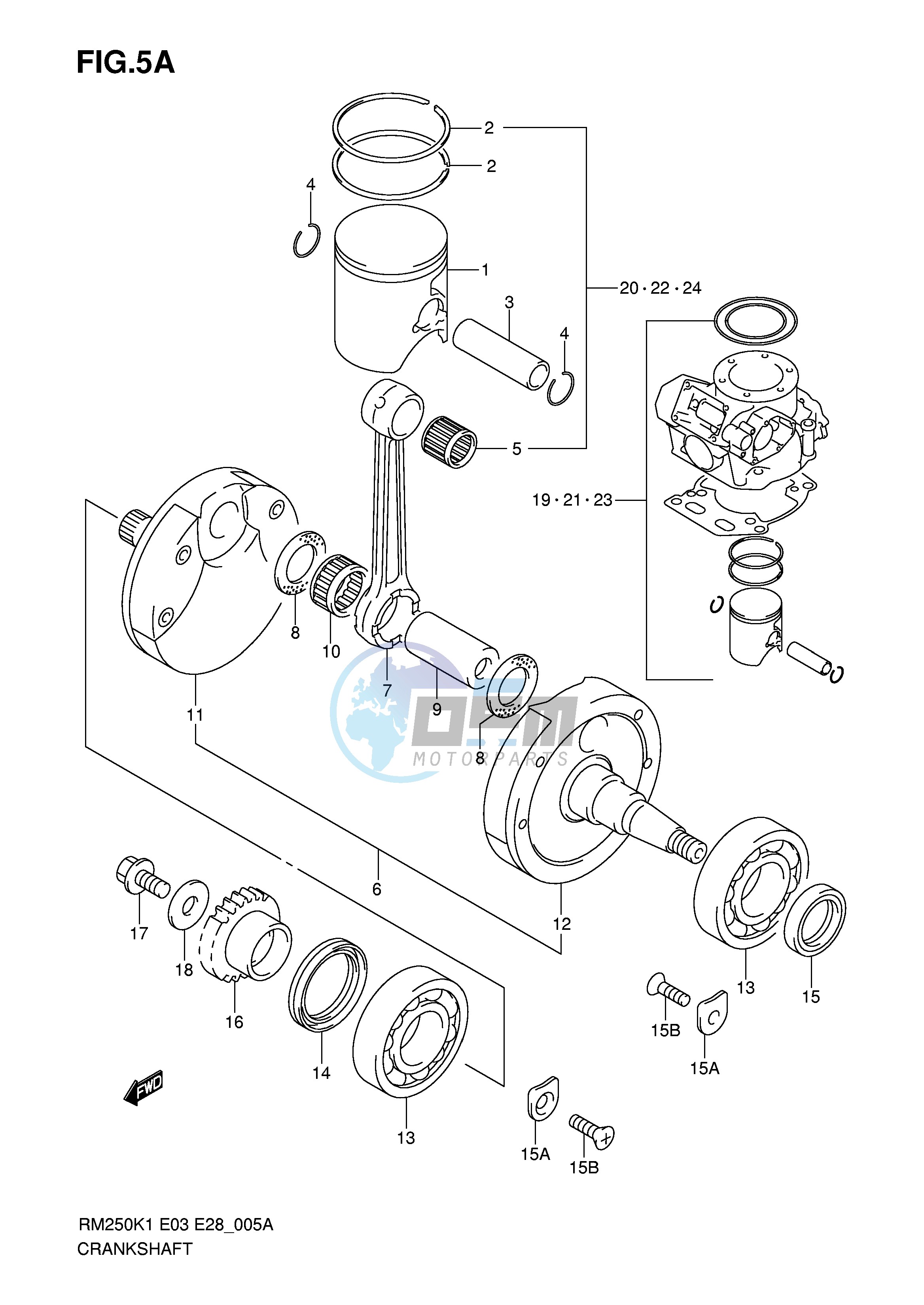 CRANKSHAFT (MODEL K3 K4 K5 K6)