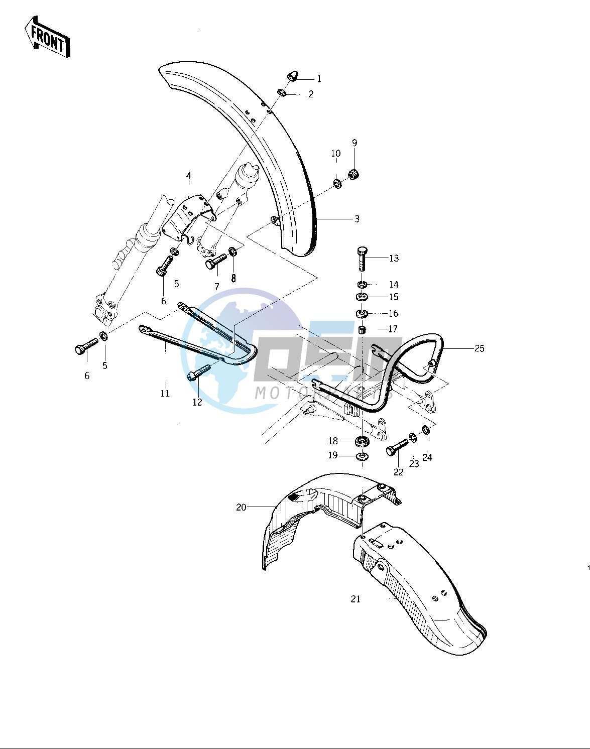 FENDERS -- 74 -75 KZ400_KZ400D- -