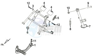 X'PRO 50 (45 KM/H) (AE05W4-FR) (L4-M1) drawing MAIN STAND -SIDE STAND- KICKSTARTER PEDAL