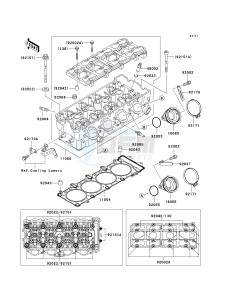 ZX 1200 A [NINJA ZX-12R] (A1) [NINJA ZX-12R] drawing CYLINDER HEAD