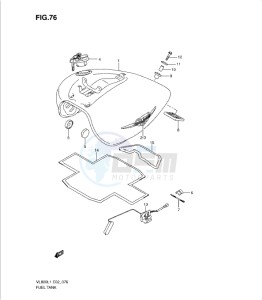 VL800 drawing FUEL TANK (VL800CL1 E24)