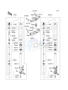 ZG 1400 B [CONCOURS 14] (8F-9F) B9F drawing FRONT FORK--  - JKBZGNB1 9A011504- -