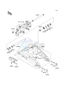 KLE 650 A [VERSYS] (9F-9F) A9F drawing SWINGARM