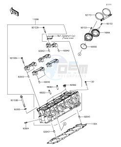 NINJA ZX-10R ABS ZX1000SGFA XX (EU ME A(FRICA) drawing Cylinder Head