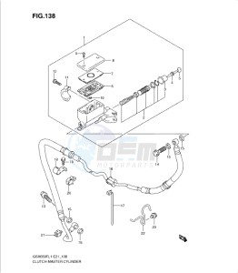 GSXF650 drawing CLUTCH MASTER CYLINDER